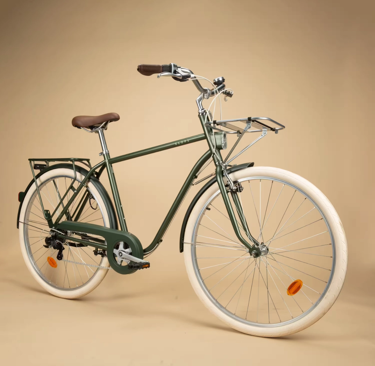B'TWIN Khaki Elops 520 step over 2019
