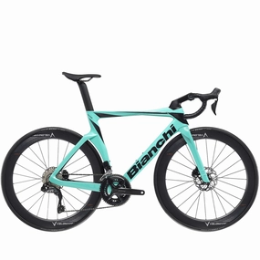 Bianchi Oltre Comp Road Bike 105 Di2 Compact - Celeste/Graphite