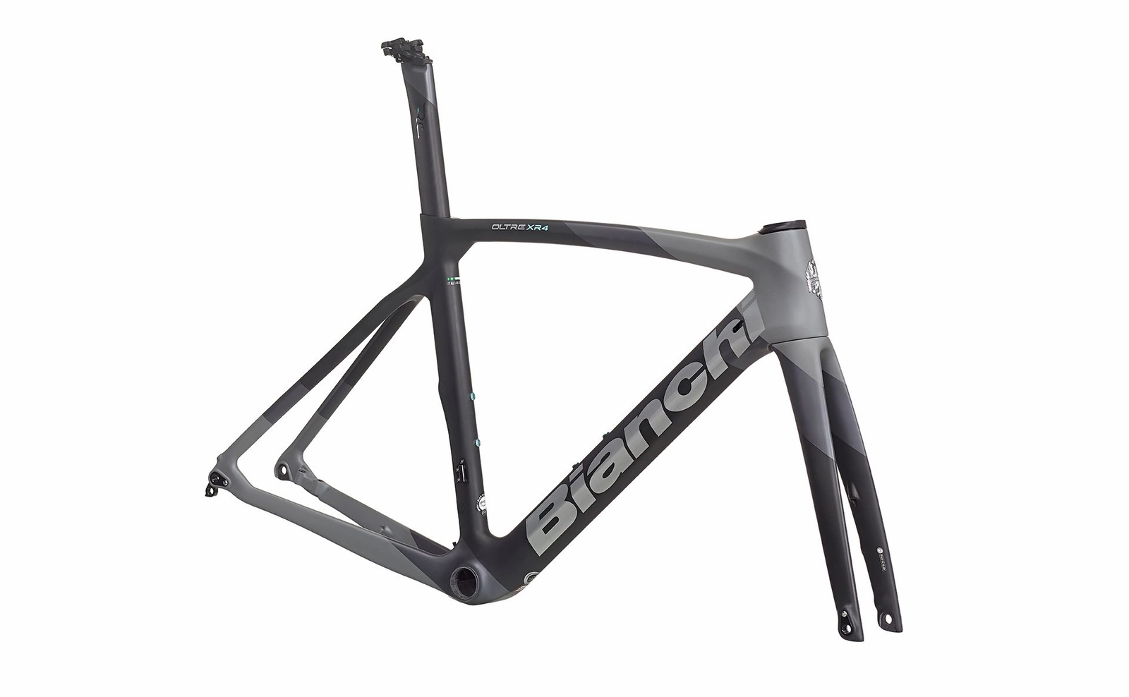 Bianchi Oltre XR4 CV Disc Frameset (Graphite Race Grey Shade Matt   Metal Mirror Logo Glossy)