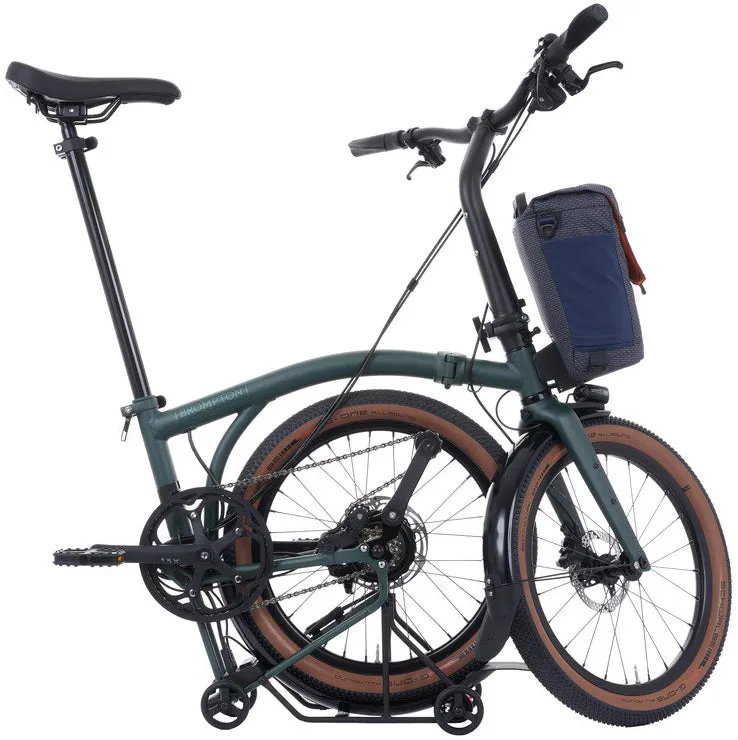 Brompton G Line Electric with Rack Large Folding Bike - Forest Green