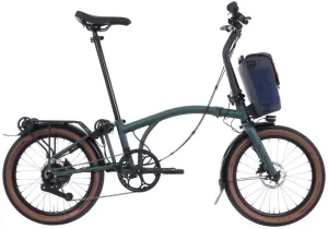 Brompton G Line Electric with Rack Large Folding Bike - Forest Green