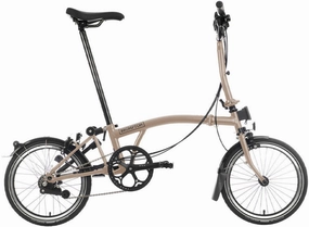 Brompton C Line H12 Folding Bike - Dune Sand
