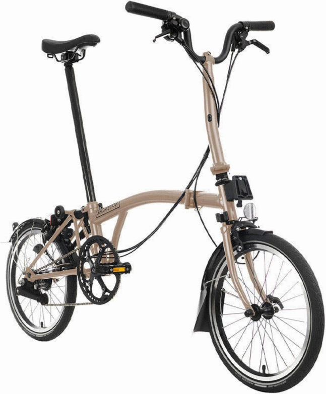 Brompton C Line H12 Folding Bike - Dune Sand