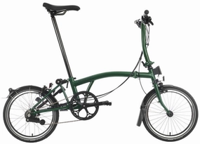 Brompton C Line M6L Black Edition Folding Bike - Racing Green