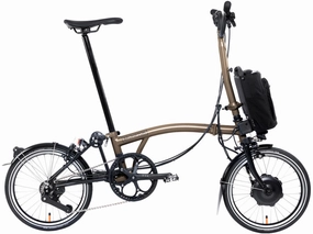 Brompton P Line M12 Electric Folding Bike - Bronze Sky