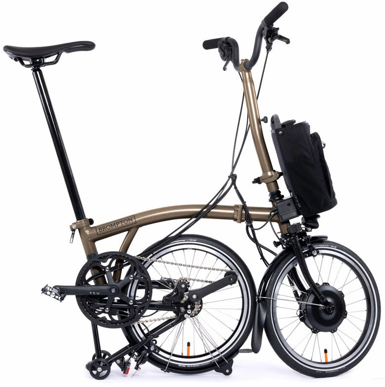 Brompton P Line M12 Electric Folding Bike - Bronze Sky