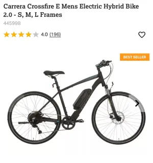 Carrera Crossfire E Mens Electric Hybrid Bike 2.0 2022