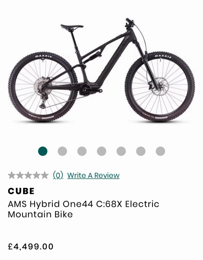 CUBE AMS Hybrid One44 C:68X Electric Mountain Bike 2024