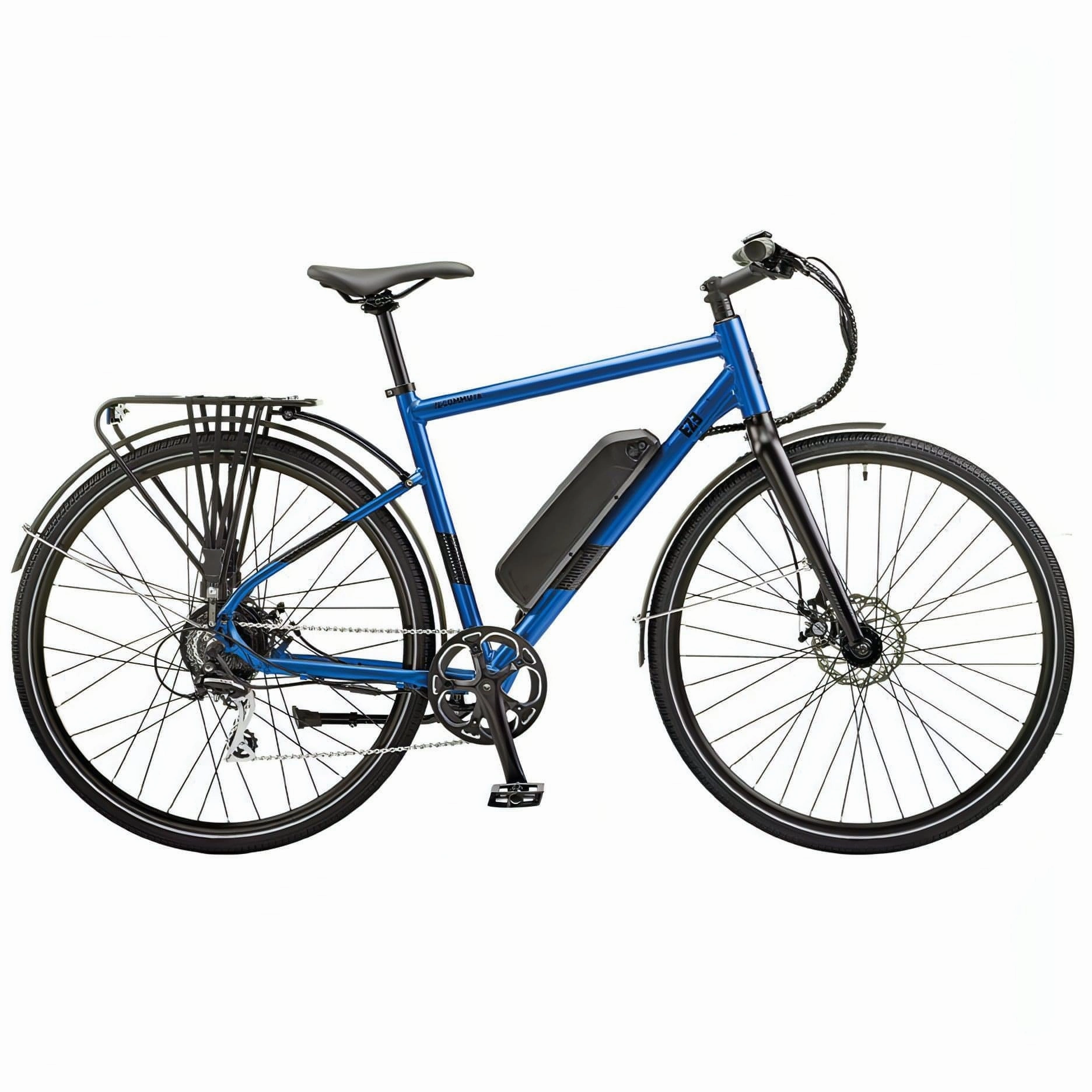 Ezego Commute EX Electric Hybrid Bike - Matt Metallic Blue