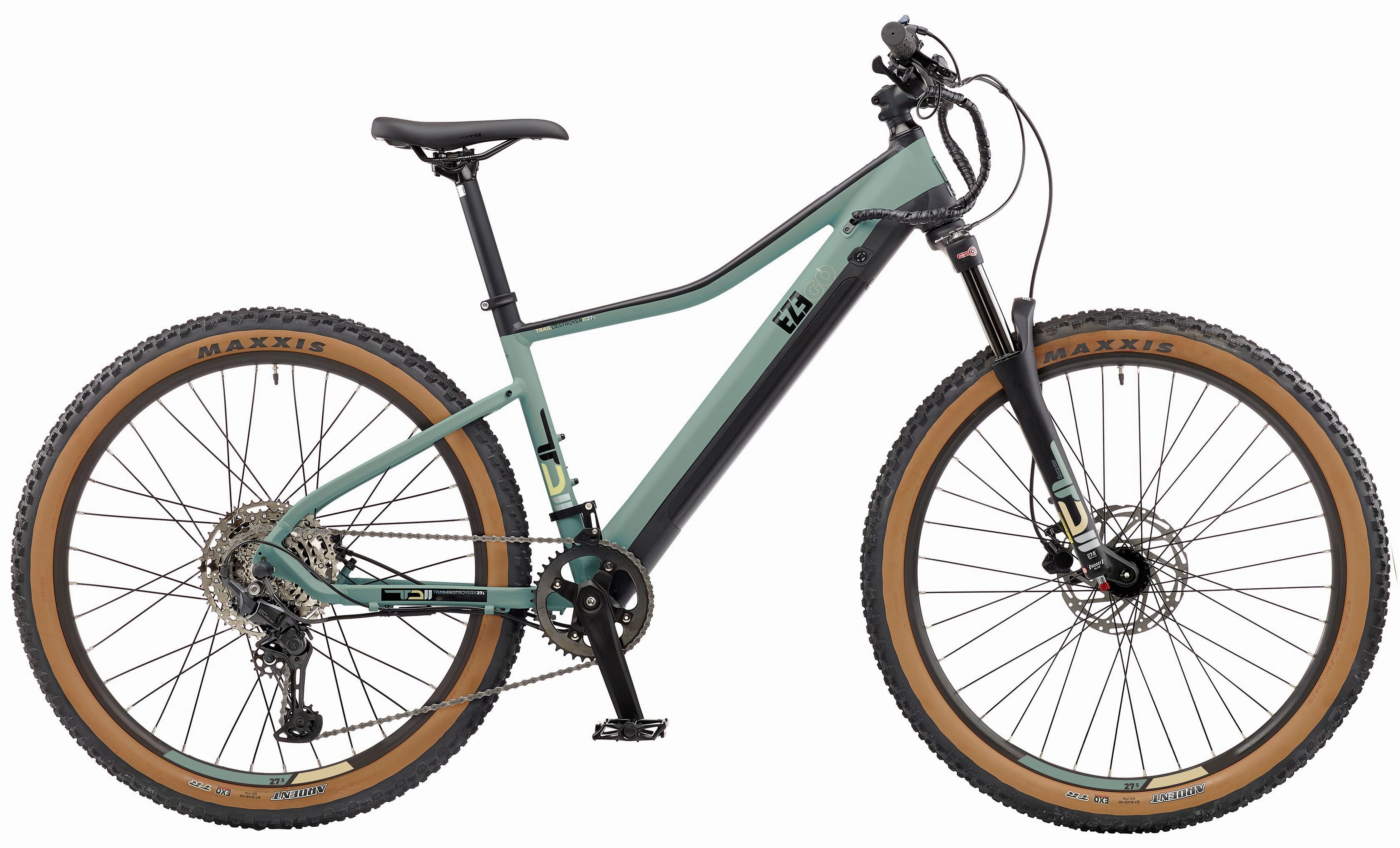 Ezego Trail Destroyer II Electric Mountain Bike - Army Green