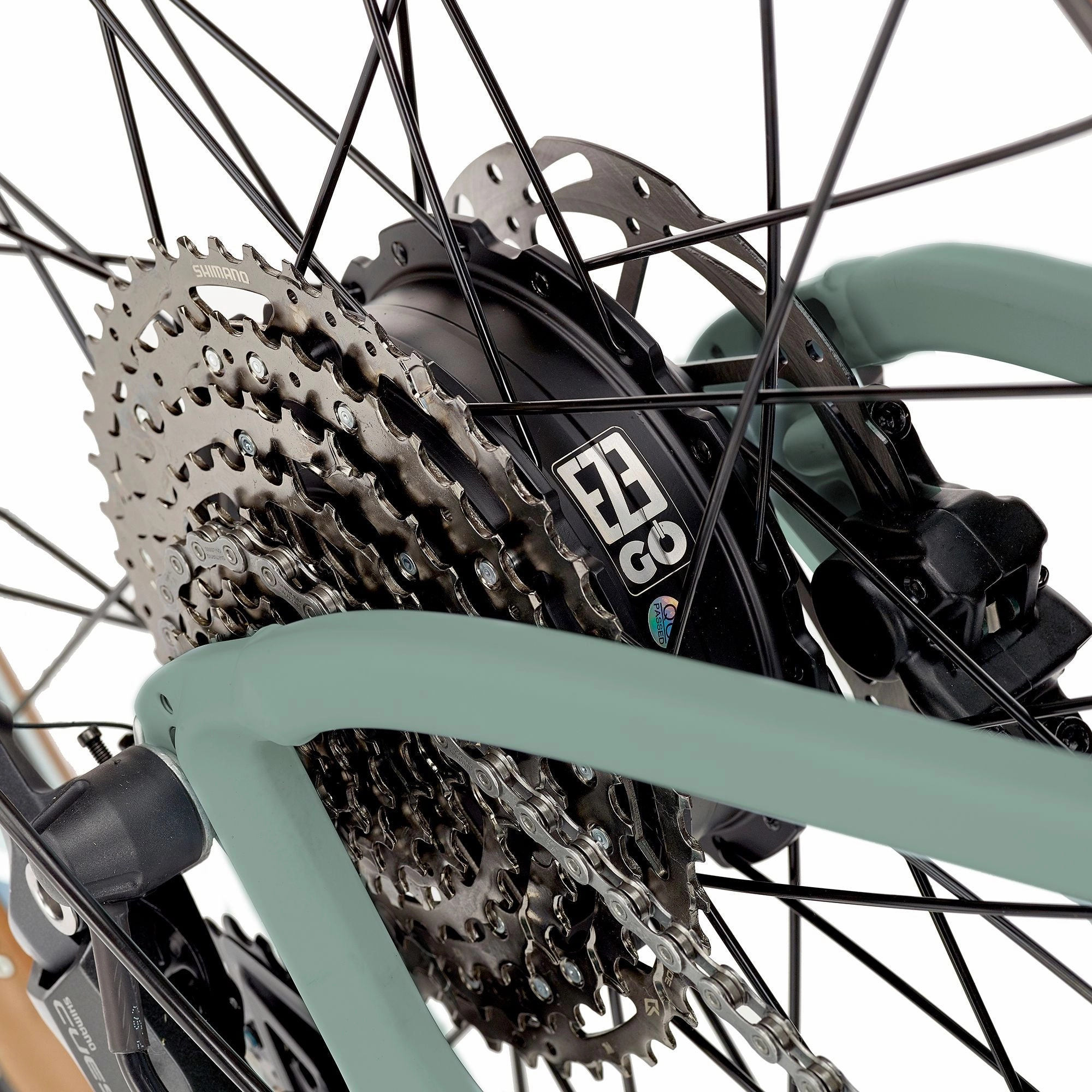 Ezego Trail Destroyer II Electric Mountain Bike - Army Green