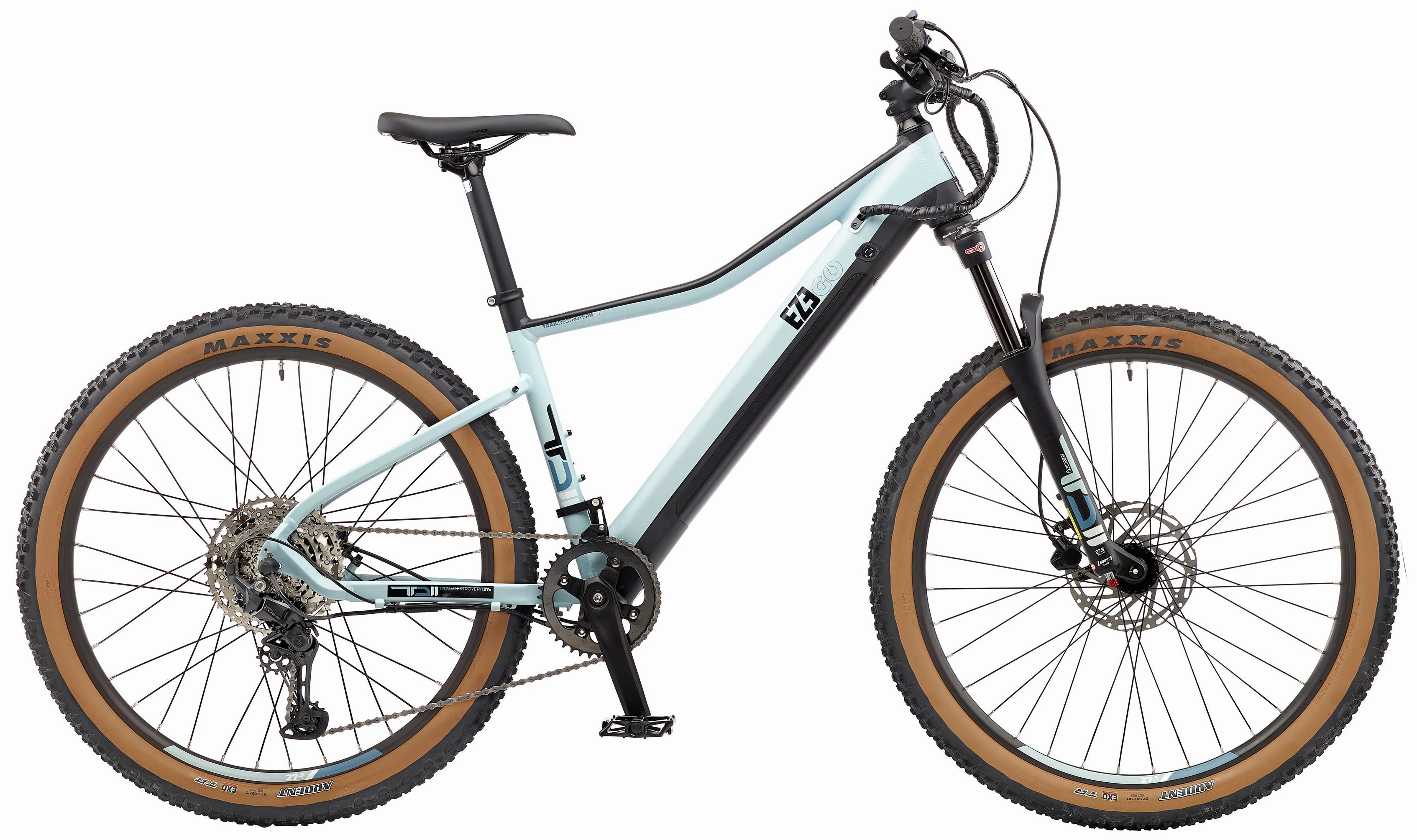 Ezego Trail Destroyer II Electric Mountain Bike - Ice Blue