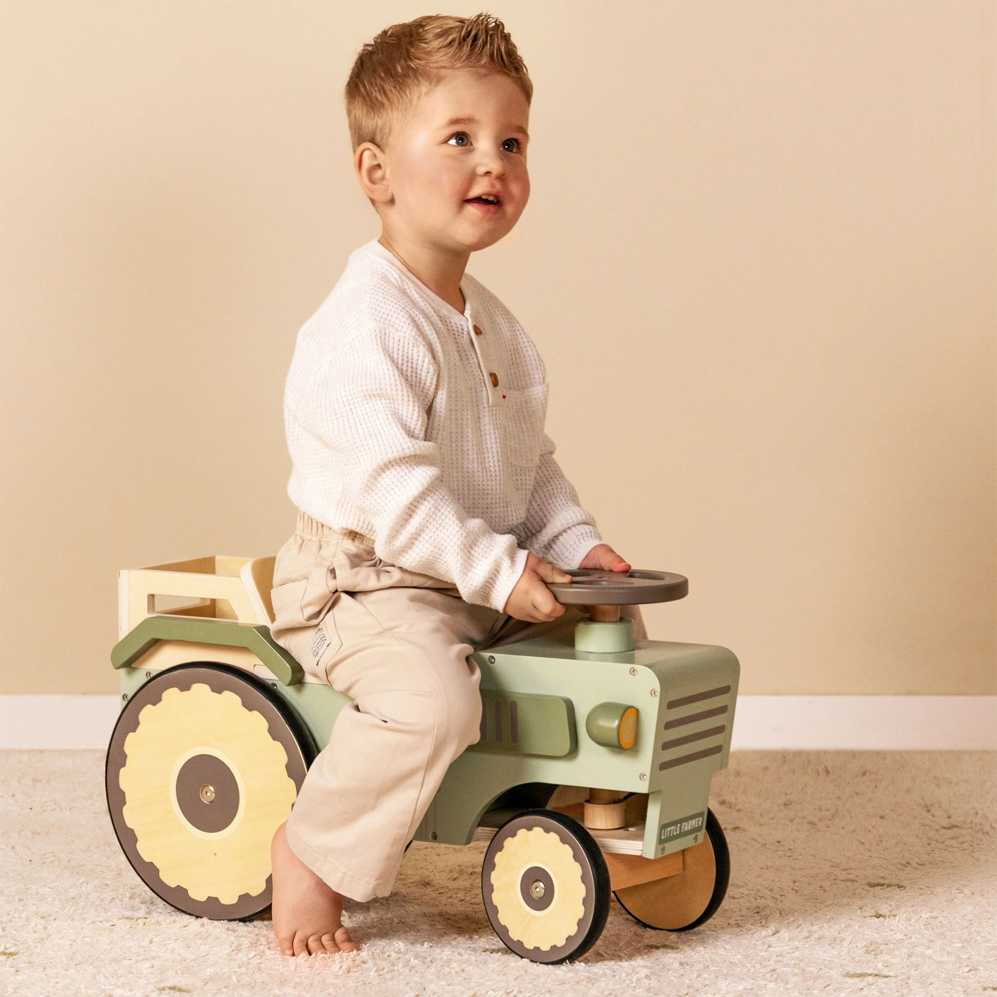 Little Dutch Wooden Ride On Tractor - Little Farm