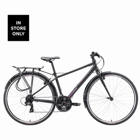 Malvern Star Womens Sprint 2 Commuter  Matt Black / Pink