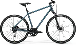 Merida Crossway 100 (Teal-Blue/Silver-Blue/Lime)