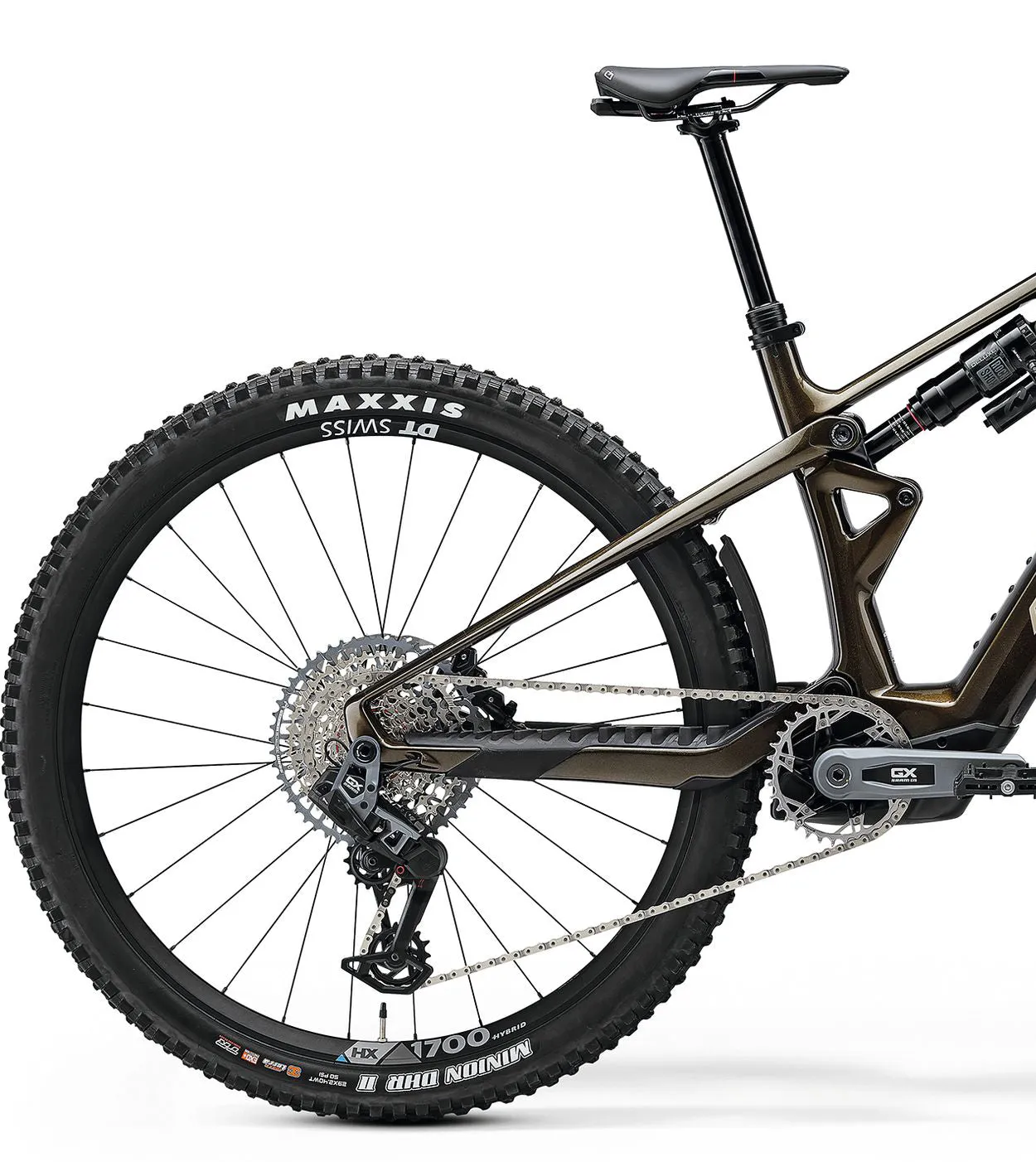Merida eOne-Sixty SL 8000 Carbon Electric Full Suspension Mountain Bike 2025 - Glossy Guarded Gold
