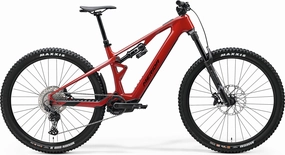 Merida eOne-Sixty SL 6000 Carbon Electric Full Suspension Mountain Bike 2025 - Glossy Heritage Red