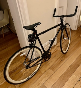 Quella Nero Cream Fixie Fixed Gear Single Speed Commuter Bicycle 2018