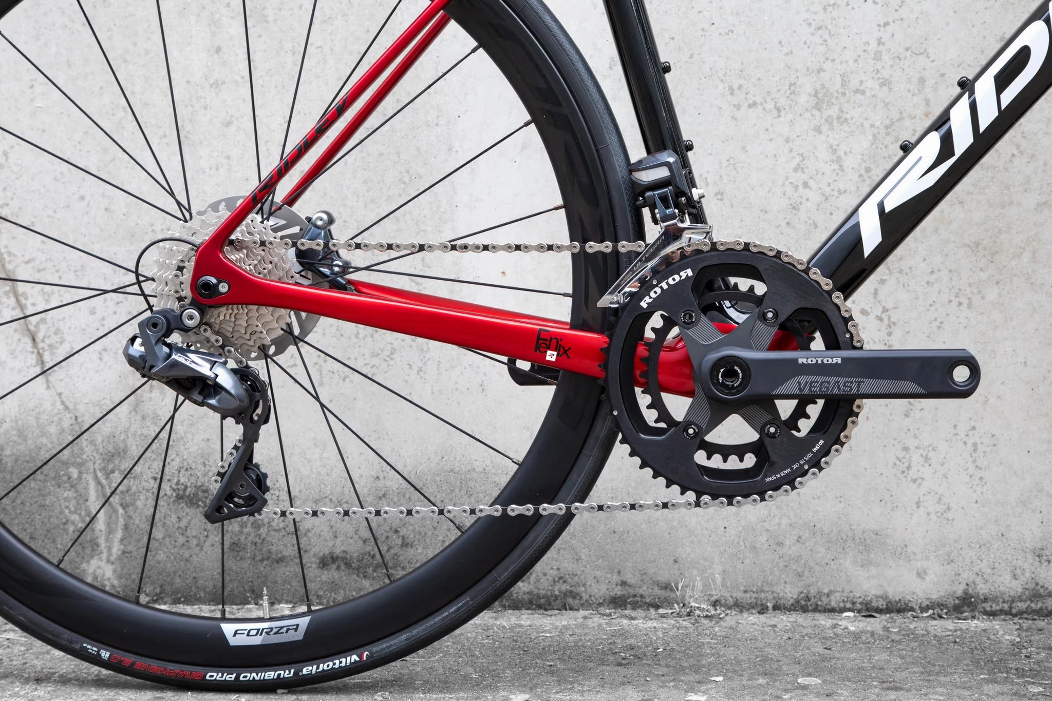 Ridley Fenix SLiC Ultegra Di2 Road Bike - Black / Red