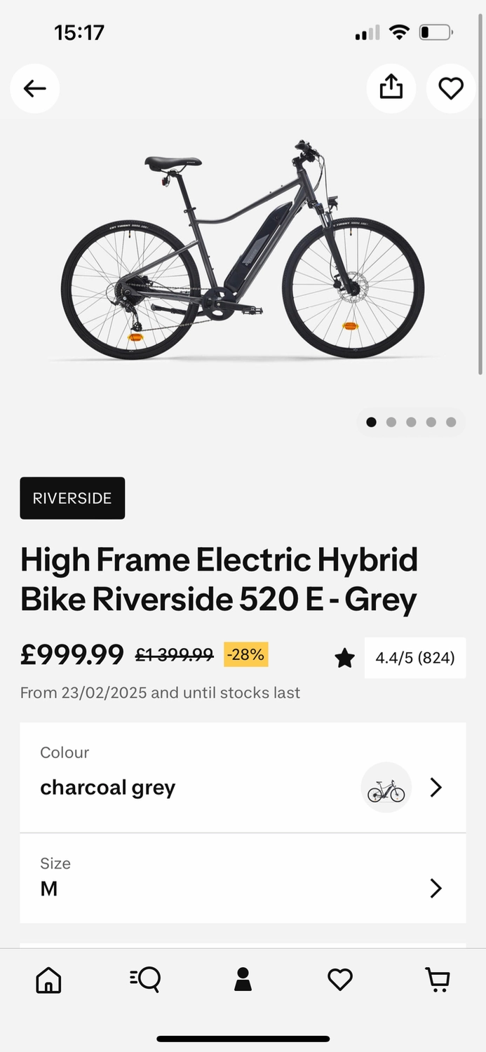 RIVERSIDE Electric Hybrid Bike 500 E - / 2020