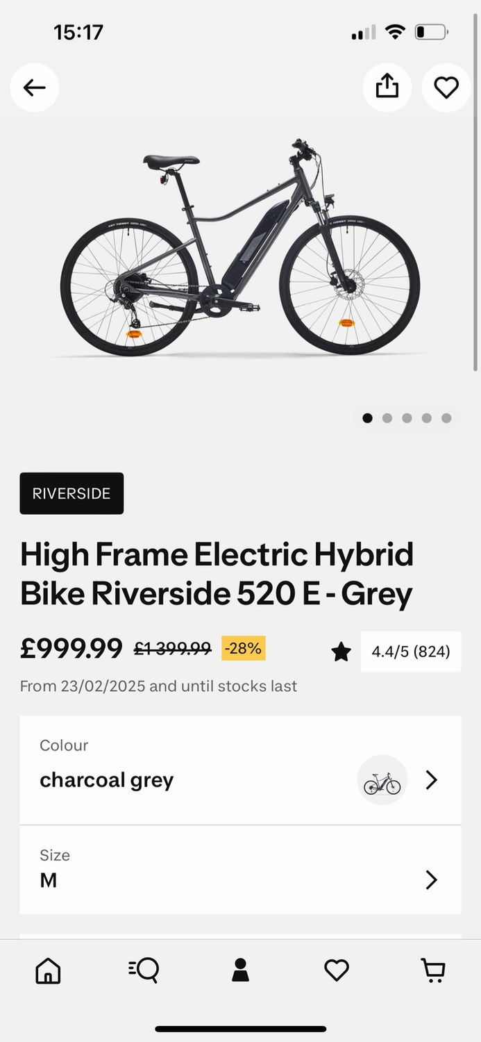 RIVERSIDE Electric Hybrid Bike 500 E - / 2020