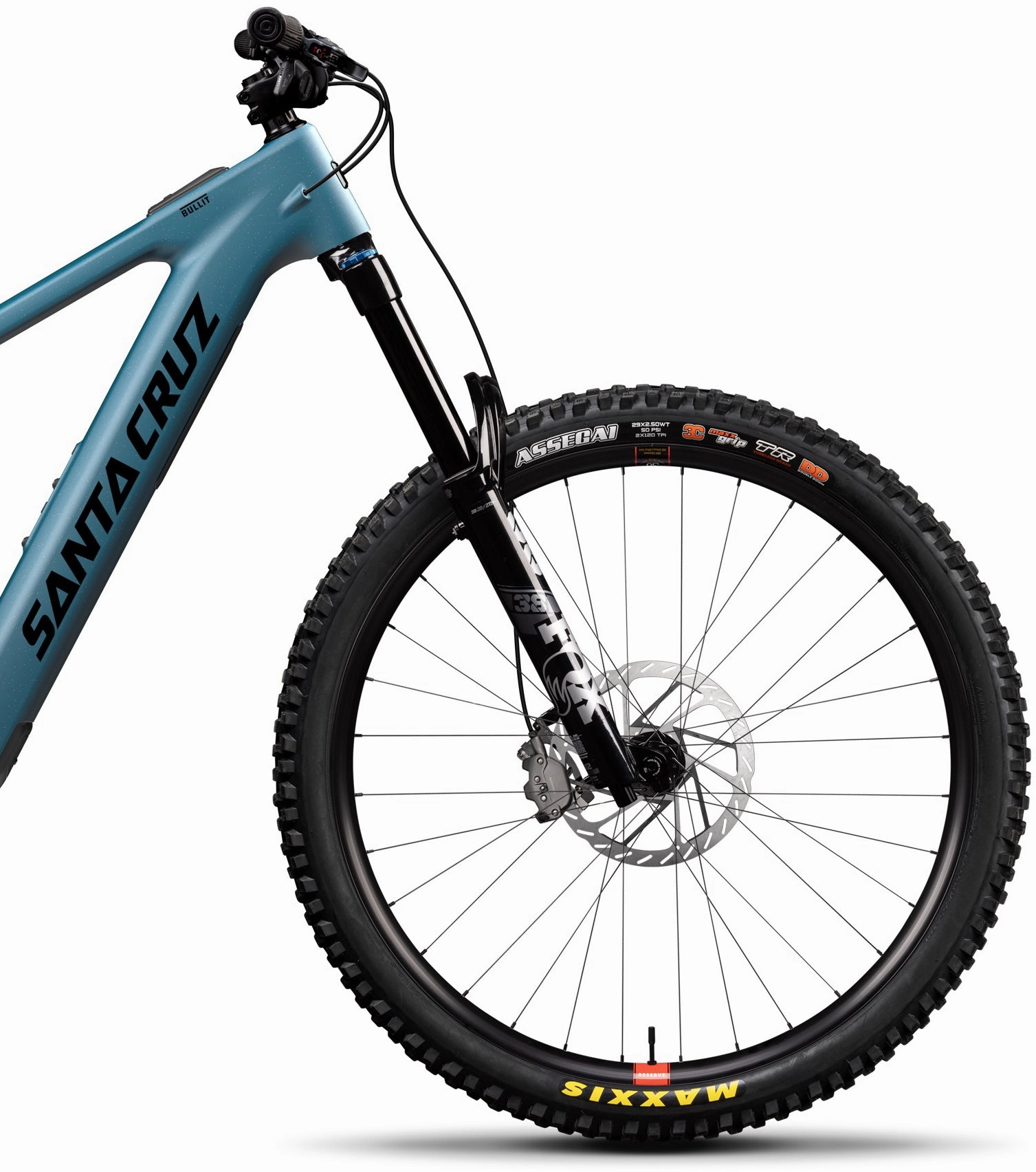 Santa Cruz Bullit 4 C MX 90 Carbon Electric Full Suspension Mountain Bike 2025 - Matte Teal