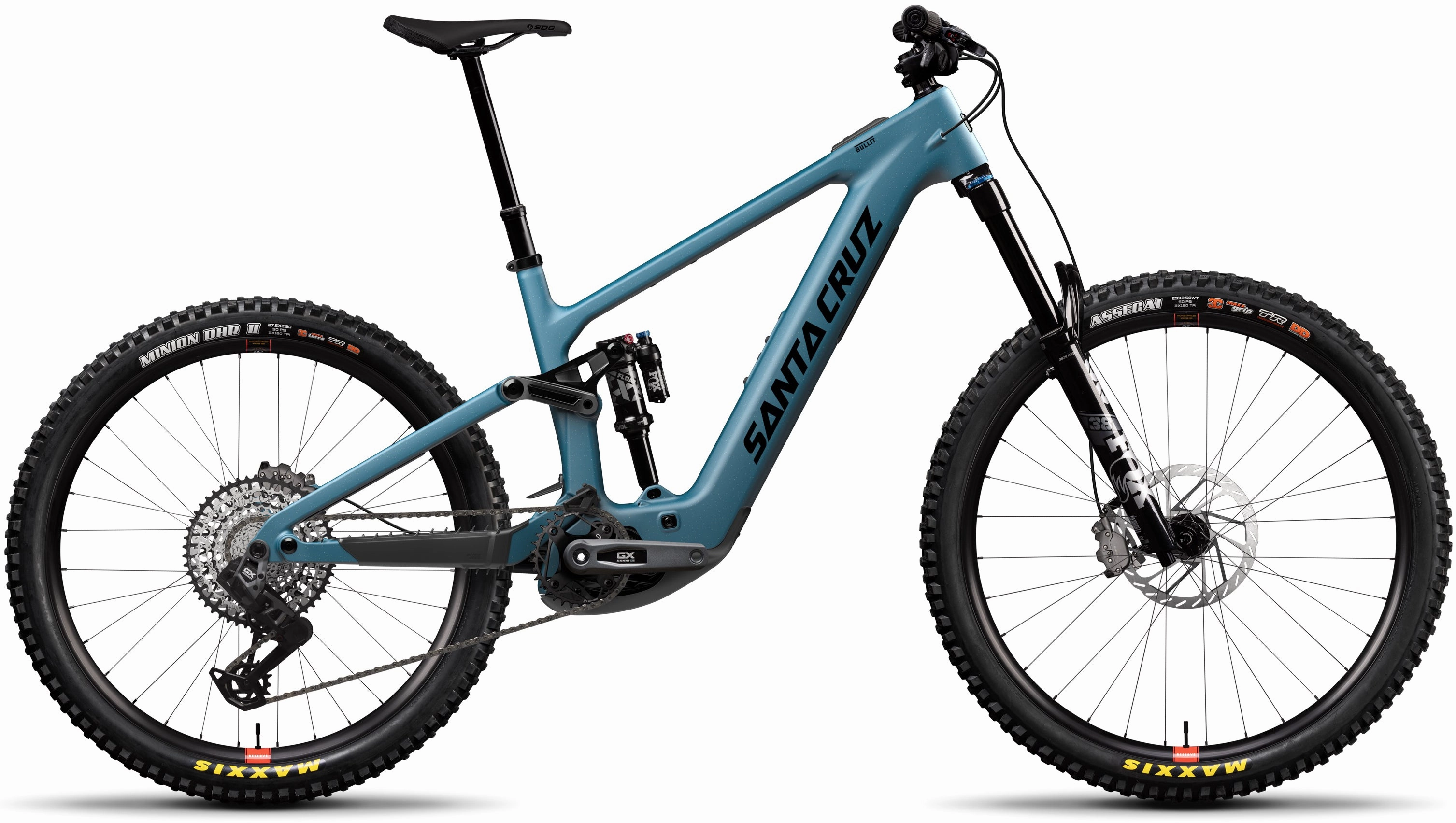 Santa Cruz Bullit 4 C MX 90 Carbon Electric Full Suspension Mountain Bike 2025 - Matte Teal
