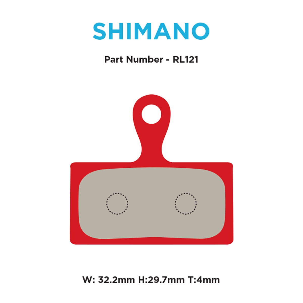 Shimano XT/XTR 2-piston Red
