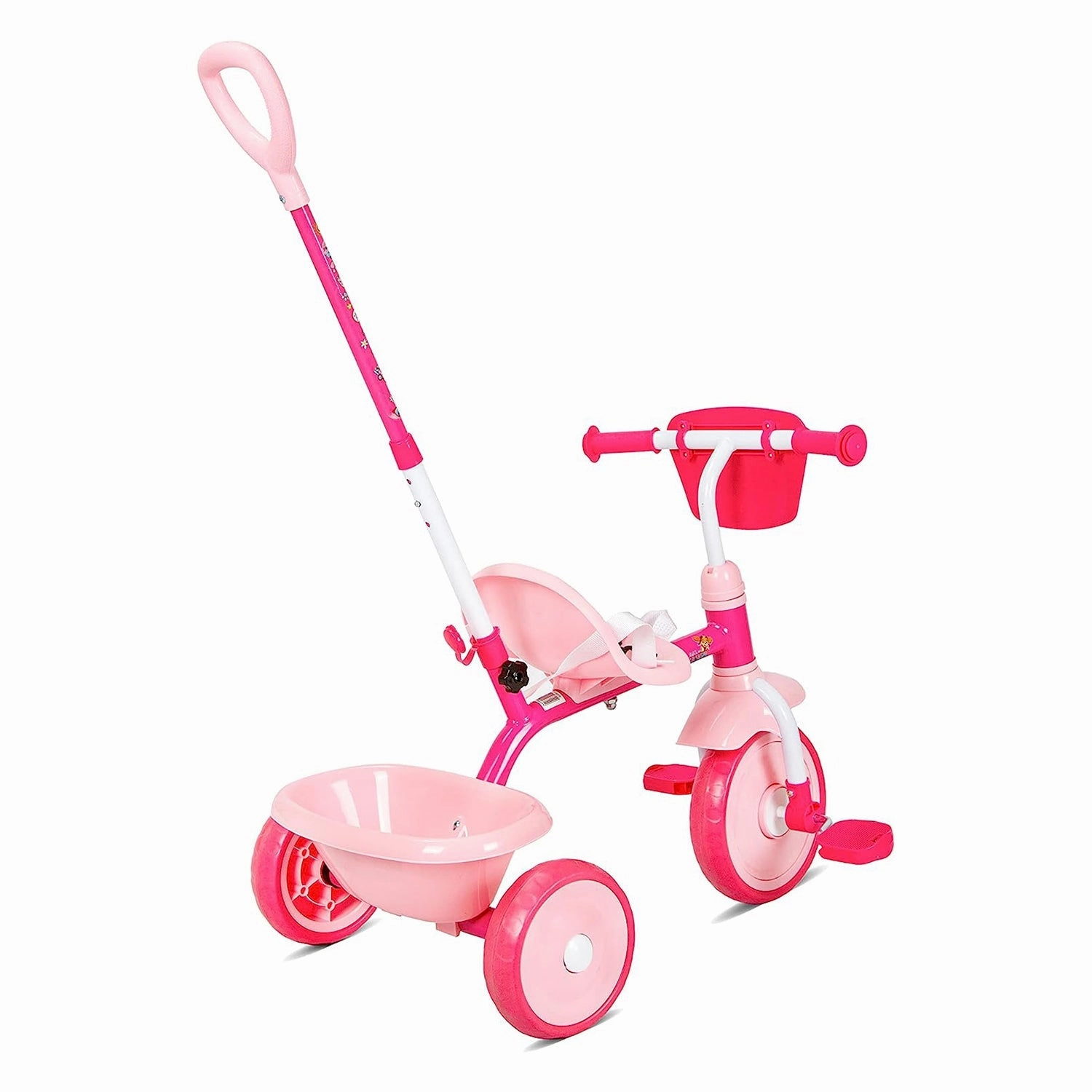 Spartan Paw Patrol Girls Tricycle with Pushbar