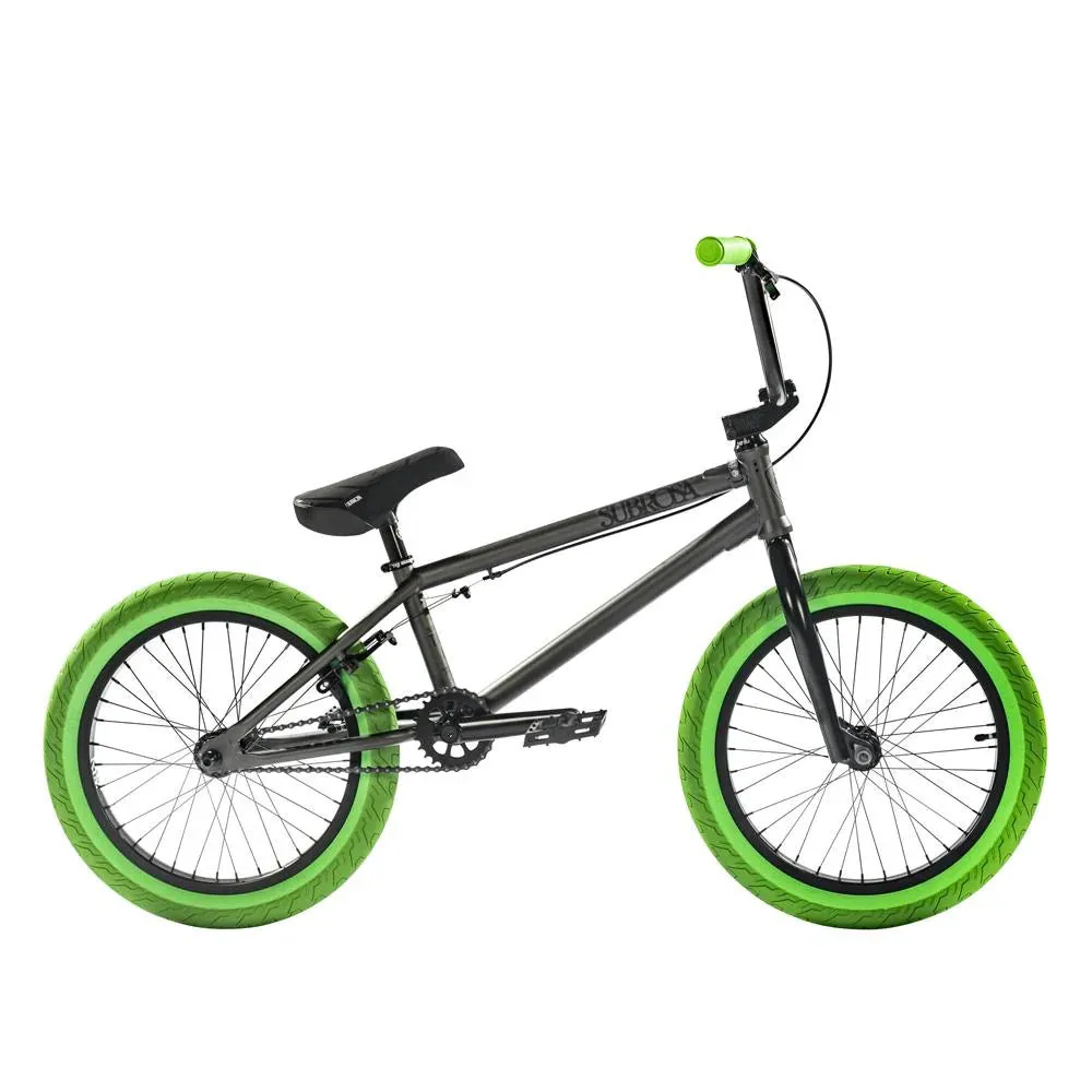 Subrosa Tiro 18" Complete BMX Bike - Gun Metal Grey/Swamp Green