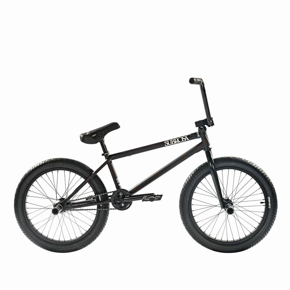 Subrosa Letum Complete BMX Bike - Satin Black/Red Splatter