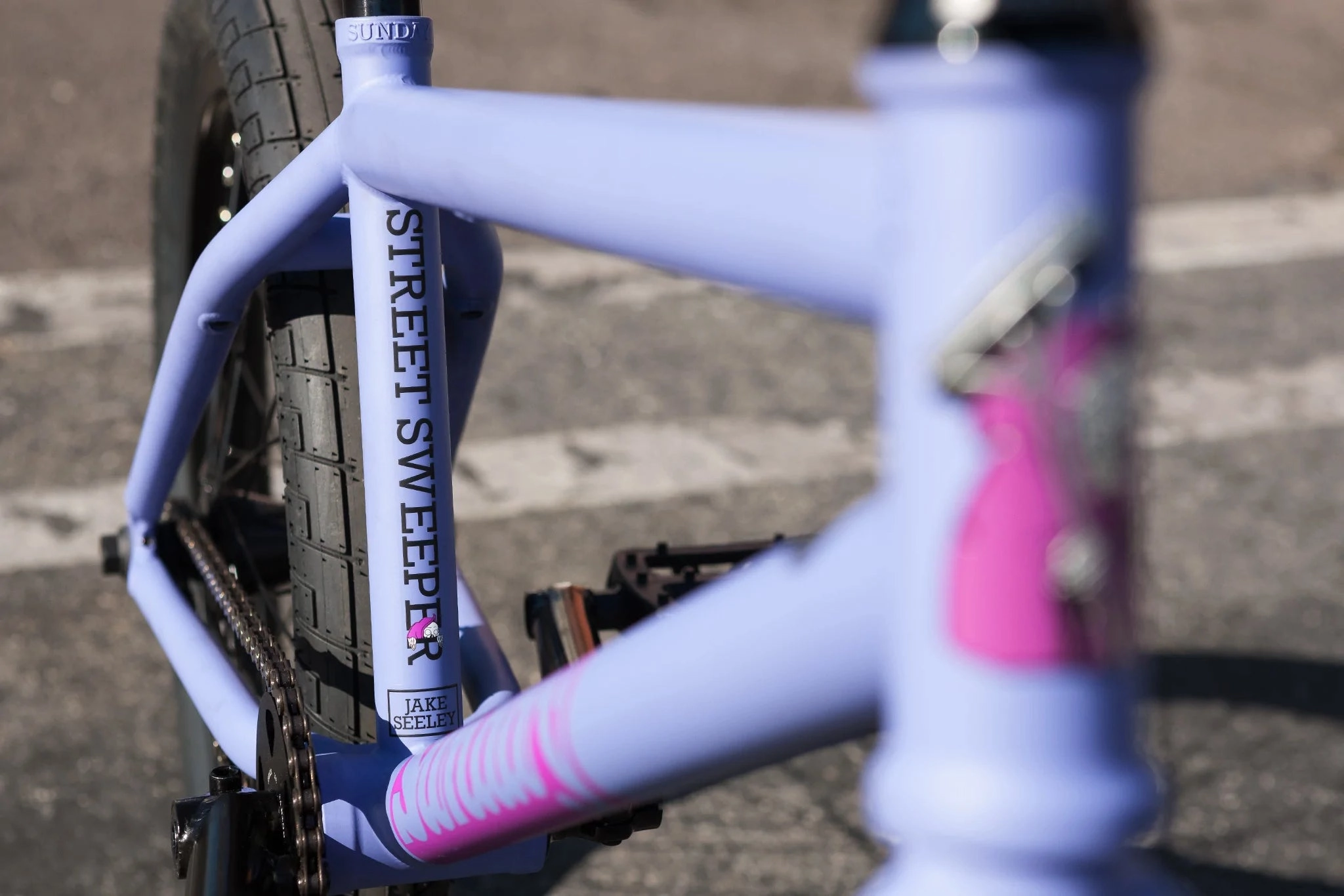Sunday 2023 Street Sweeper Jake Seeley Signature 20.75 Complete BMX Bike - Matte Blue Lavender (LHD)