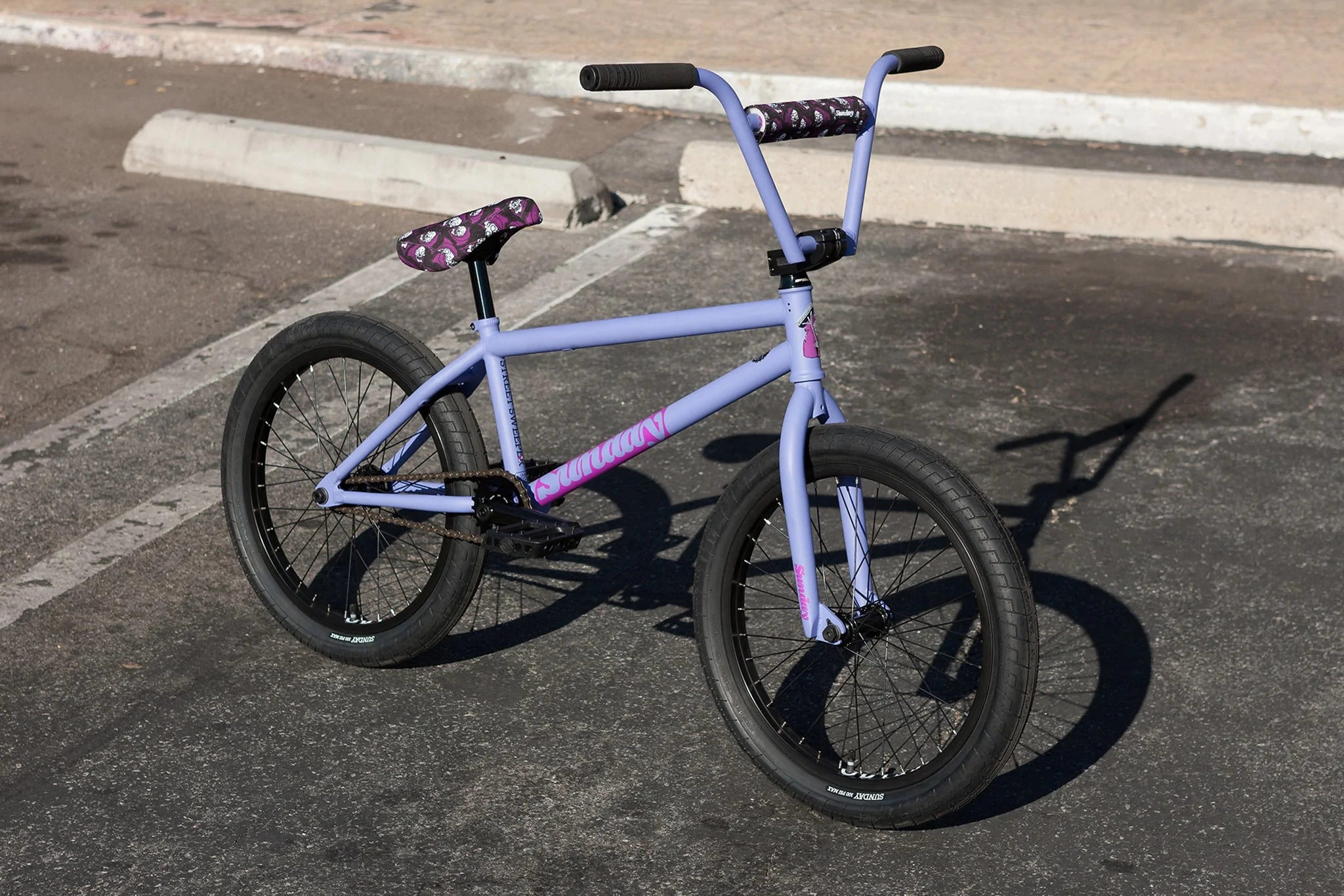 Sunday 2023 Street Sweeper Jake Seeley Signature 20.75 Complete BMX Bike - Matte Blue Lavender (LHD)