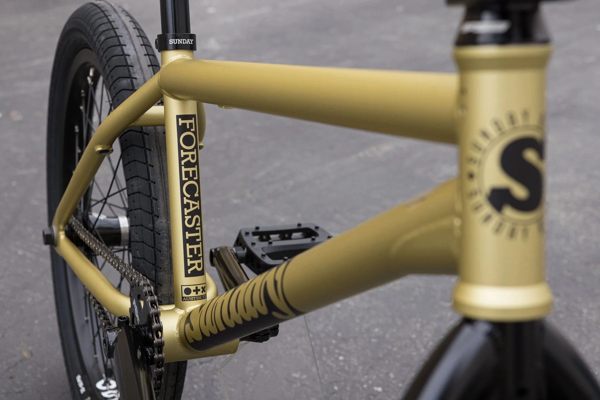 Sunday 2025 Forecaster (FC) Broc Raiford Signature 21 Complete BMX Bike - Matte Metallic Gold (LHD)