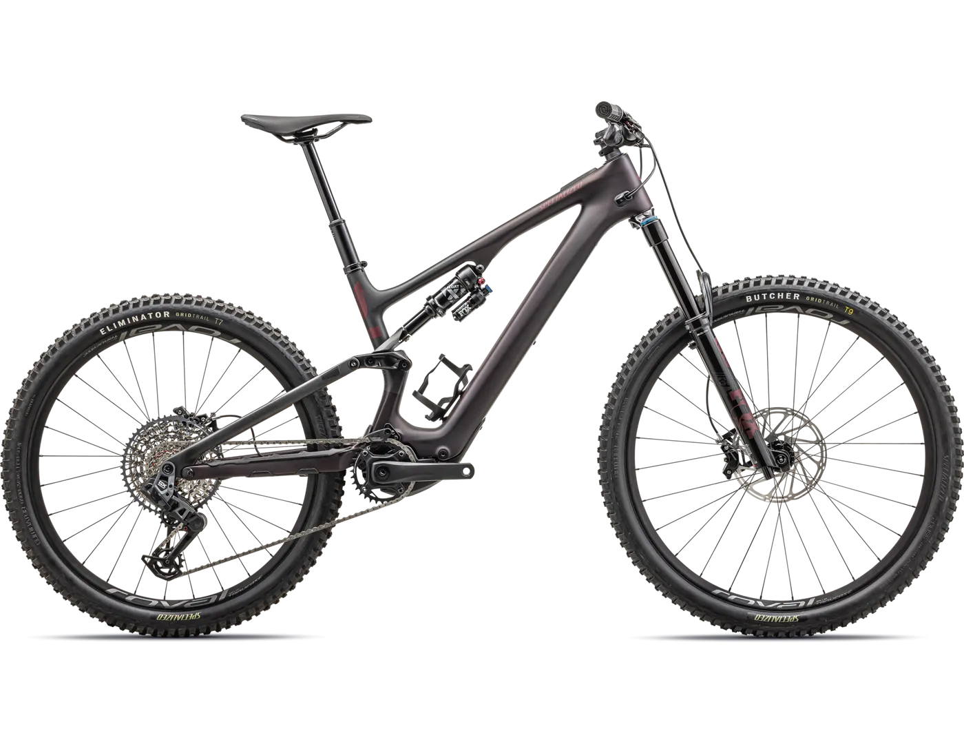 Turbo Levo SL Expert Carbon Satin Red Tint Over Carbon / Maroon / Silver Dust